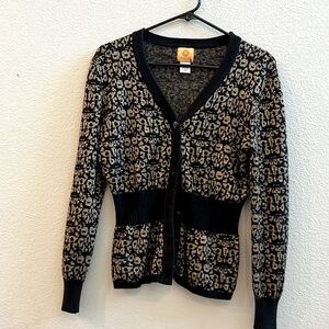 Black and gold sweater/cardigan